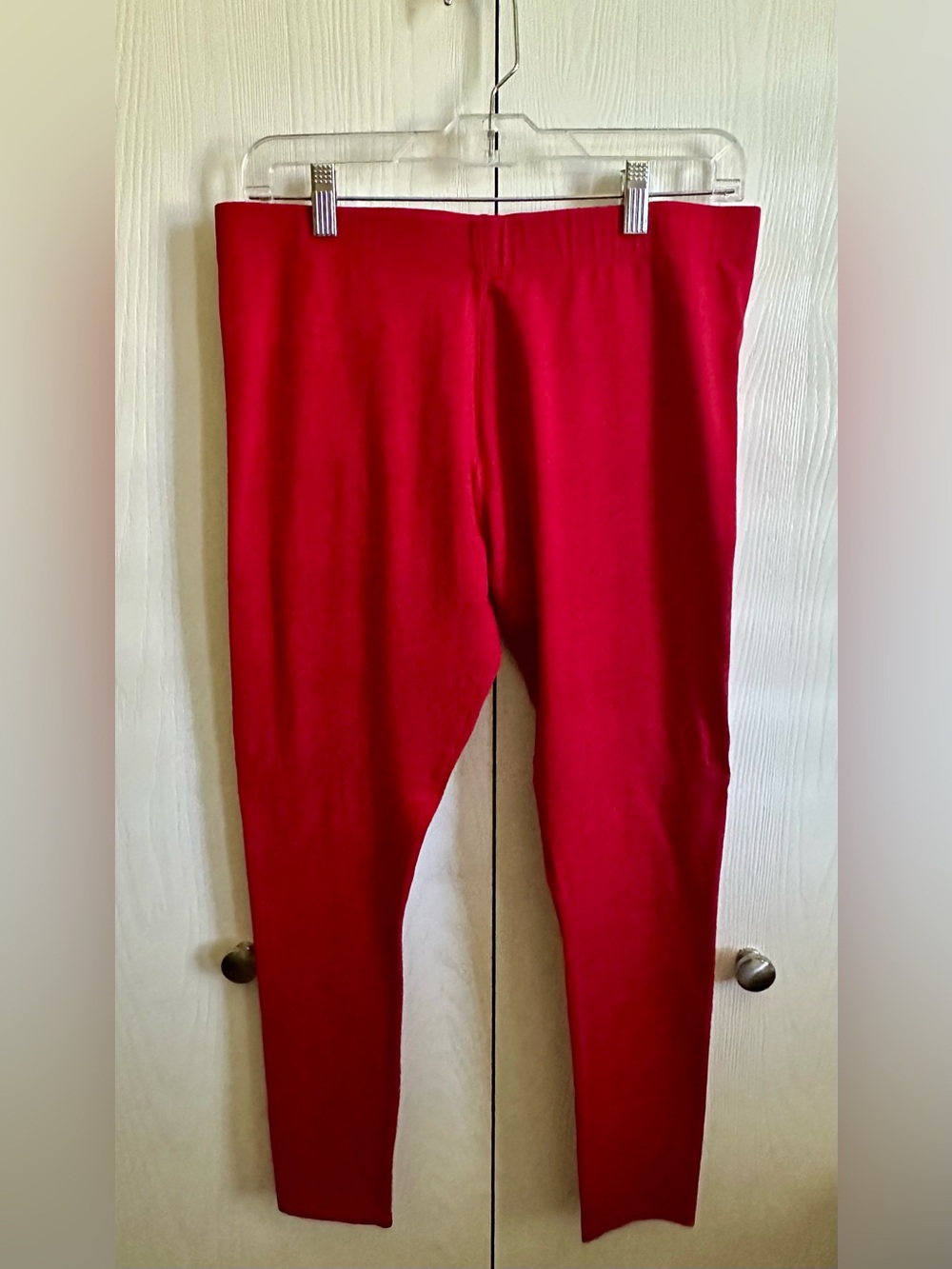 Faded Glory Red Stretch Capri Leggings